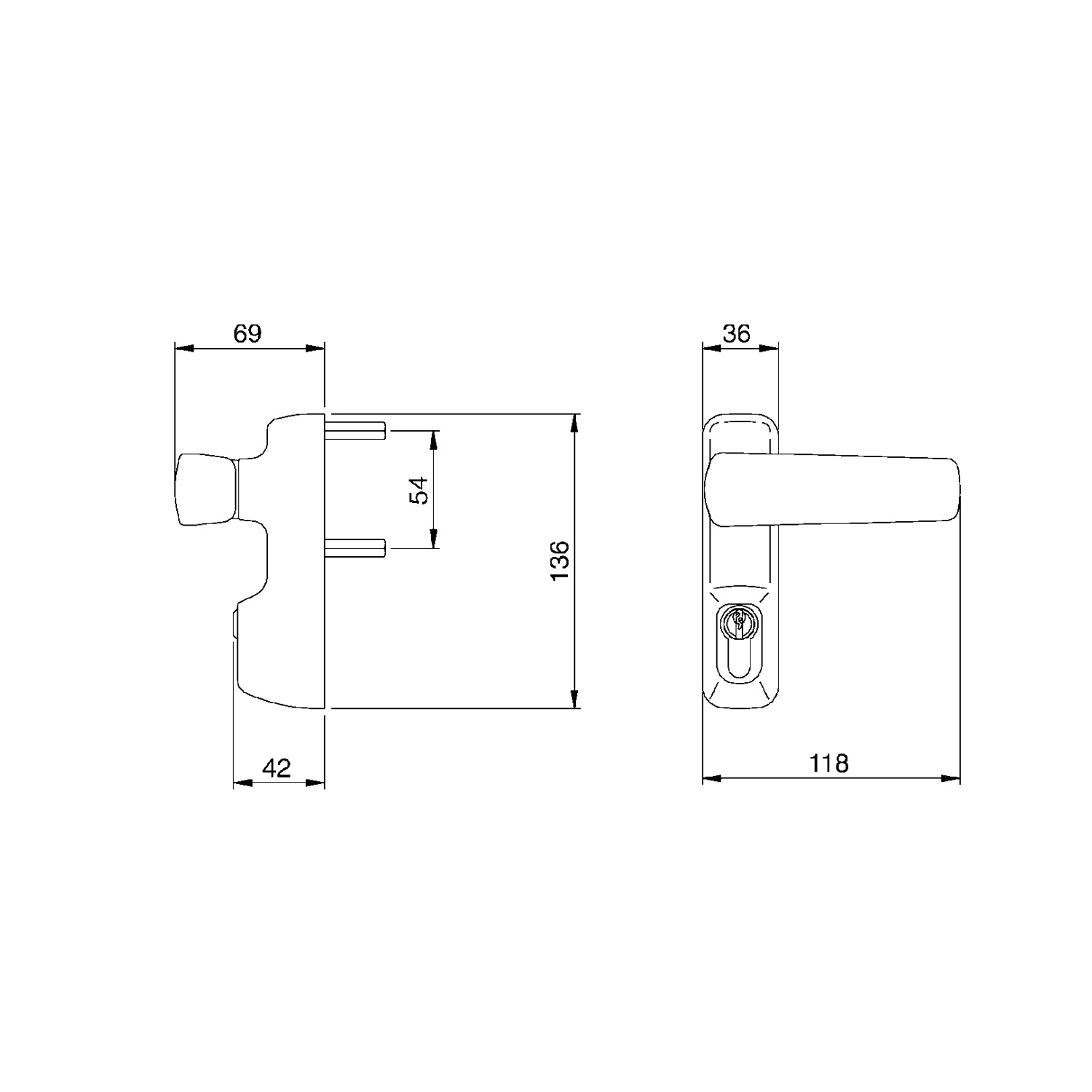 Огнестойкий замок Doorlock V 1901/65 (серия Variant) – купить в Дорлок
