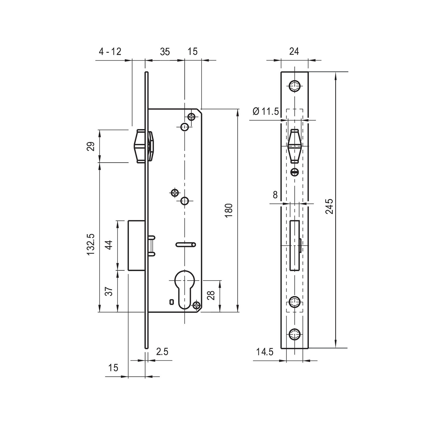 Замок дверной Doorlock pl301