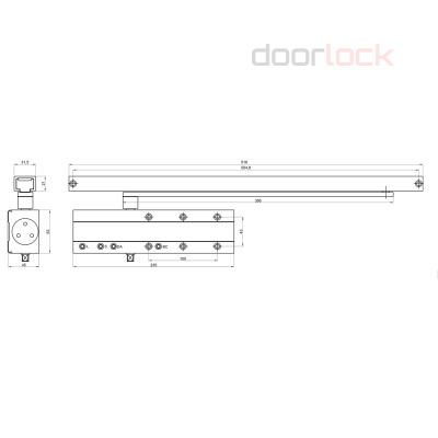 Дверной доводчик DOORLOCK DL345S size 1-4 морозостойкий