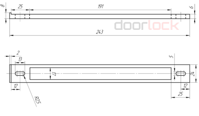 Подкладка под профильный замок с фронтальной планкой