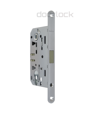Замок дверной магнитный Doorlock DL451M/С/50/85/18/SCr, цилиндровый, матовый хром