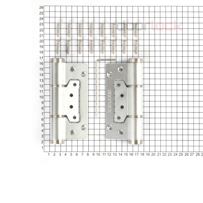 Дверная петля карточная с доводчиком DOORLOCK H60/HYD/AL