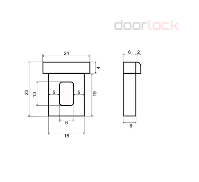 Подкладка под профильный замок с фронтальной планкой