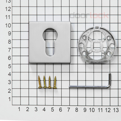 Ключевина под цилиндр DOORLOCK ES02/S/С MBSN, матовый никель
