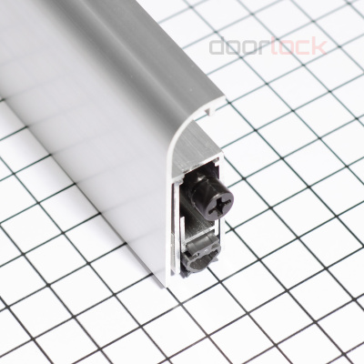 Порог автоматический накладной Athmer M-12 FS silver, silicone L=425мм (серебристый) 