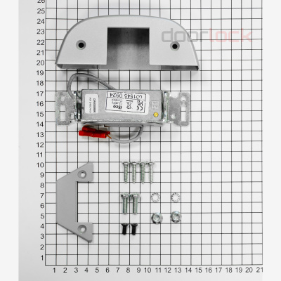 Защелка дверная электромеханическая для накладной антипаники DOORLOCK PD900, серебристая