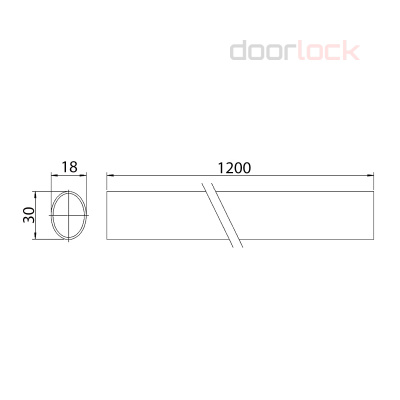 Балка для механизма DOORLOCK PD900, PD910, PD700 серебристый 1200мм